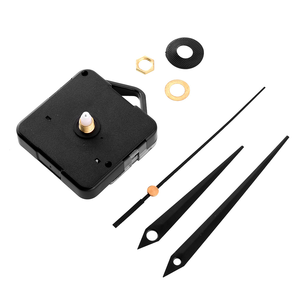 Klassieke Rustig Quartz Klok Beweging Drie Zwarte Handen Mechanisme Onderdelen Set Kit DIY Klok Onderdelen Accessoires Wandklok Home Decor