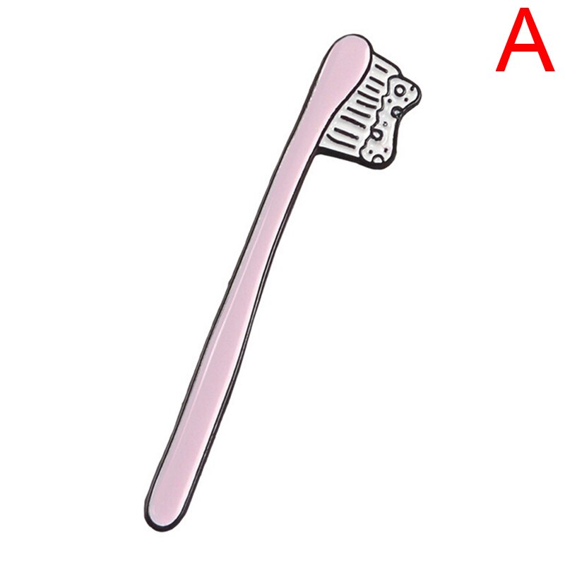 1 stücke Zu tun Liste Zahnbürste Zahnpasta Stift Lächeln Zahn essen Pizza Burger Revers Stift Zahnarzt Broschen: Zahnbürste