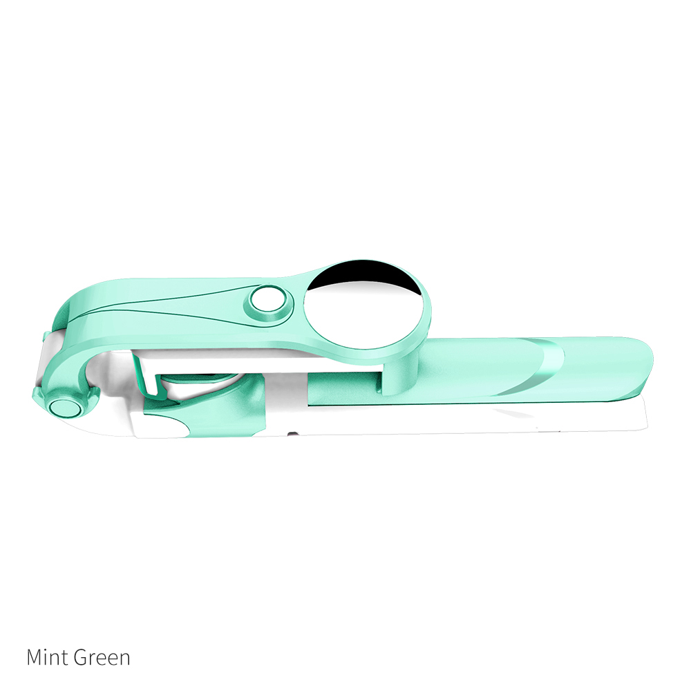 Palo de Selfie Universal con Bluetooth y espejo, Mini trípode inalámbrico, monopié extensible para iPhone, Android y Samsung: Green