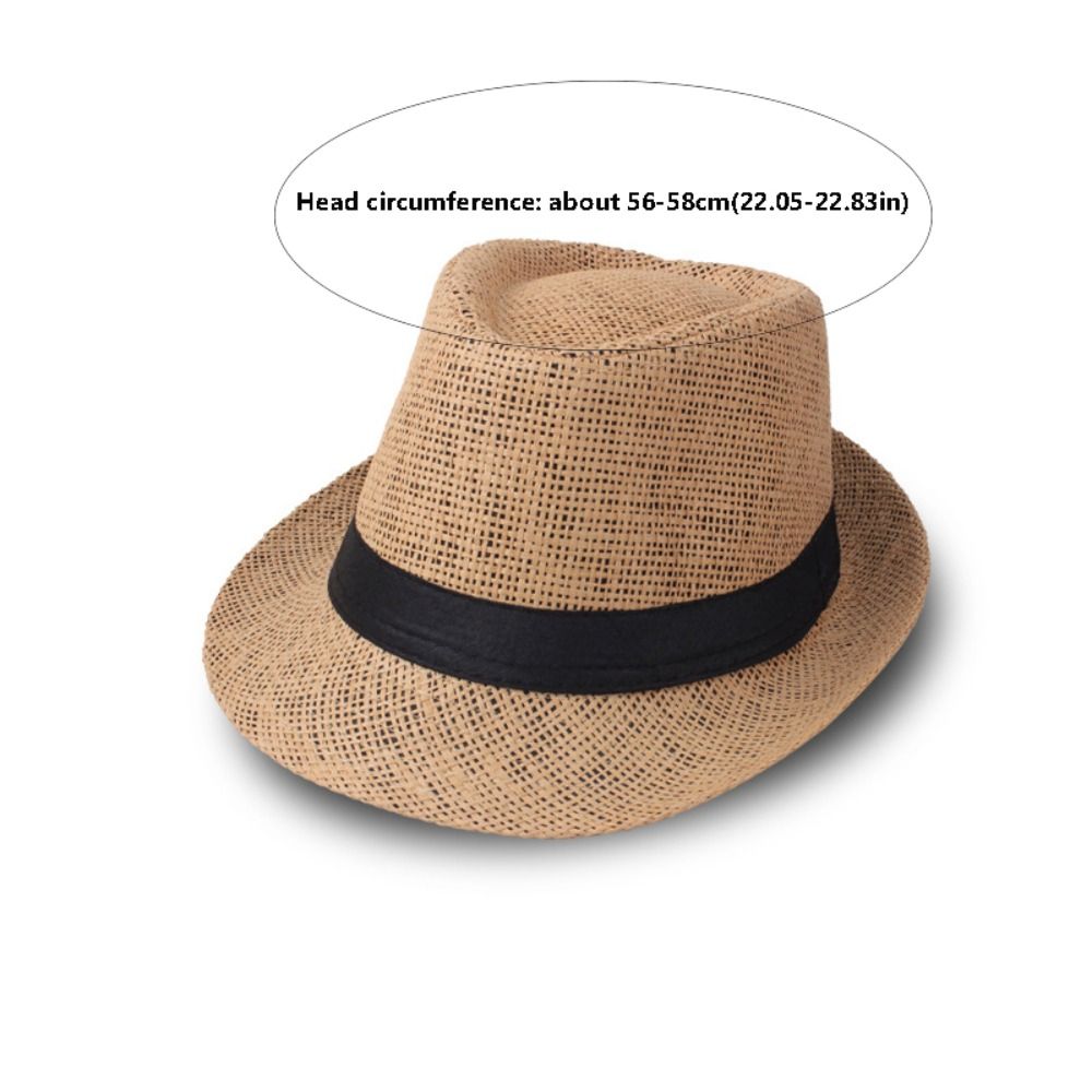 Vintage hombres sombrero de paja ala ancha Caballero vaquero Jazz gorra Casual protección solar Panamá gorra Unisex