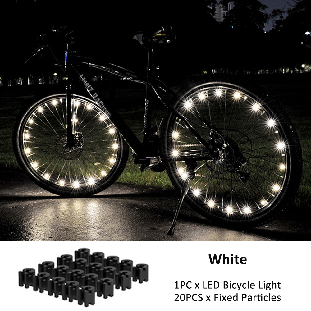 Luces de rueda de bicicleta, luces de decoración de cuadro de bicicleta de montaña, luces de radios de bicicleta, luces de rueda de bicicleta de conducción nocturna, lámpara de válvula