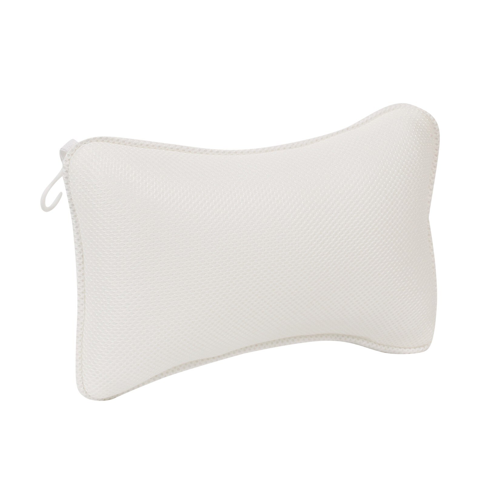 1pcs Non-Slip Cushioned Bath Tub Spa Pillow 3D Mesh Spa Bathtub Head Rest Pillow With Suction Cups For Neck Back Bathroom Supply: White