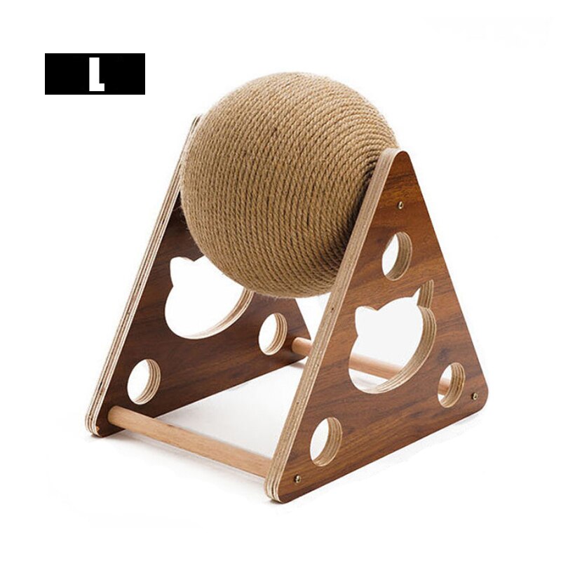 Scratball Toy Kitten Sisal Board Cat Scratcher Sisal Rope Ball Kitten Interactive Grinding Paws Toys Scratch Board Pet Furniture: A-Triangle-L