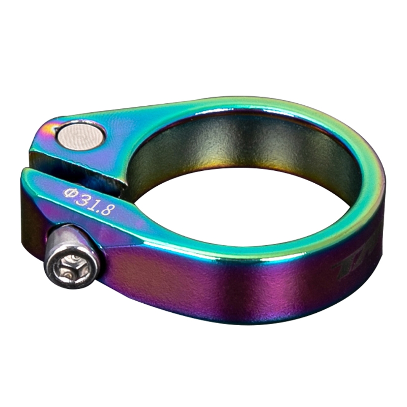 Tija de sillín de bicicleta, abrazadera de tubo de liberación rápida, aleación de aluminio, para MTB, piezas de bicicleta de carretera, 31,8/34,9: 31.8mm colorful