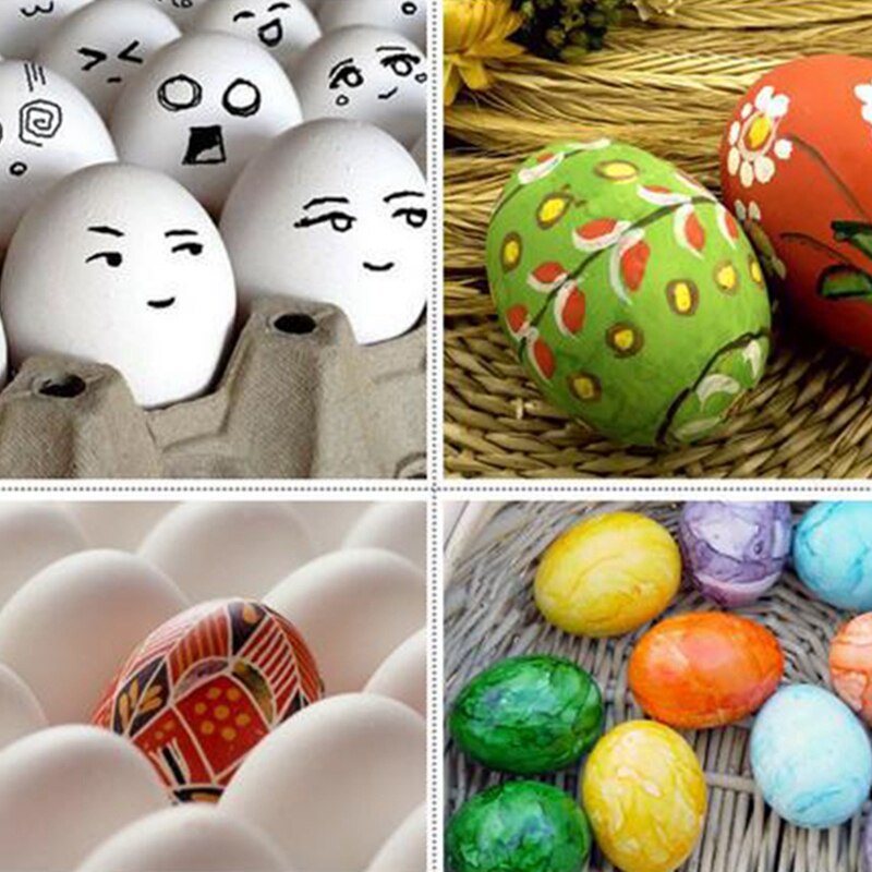 10 Stuks Houten Eieren Creatieve Diy Handgemaakte Materialen Graffiti Speelgoed Keuken Kinderen Speelgoed Simulatie Paaseieren Na Reiniging