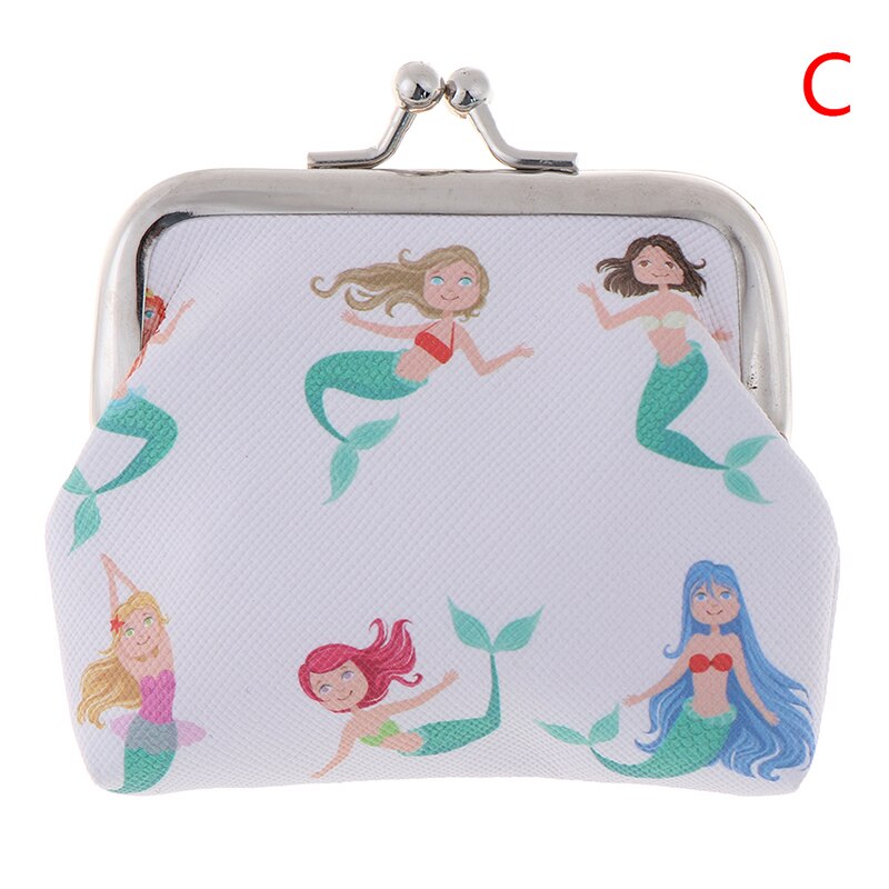 Cute Mermaid Coin Purse Party Baby Shower Birthday Decorations Kids Mermaid Kids Girl Purse Pouch 1PCS: C