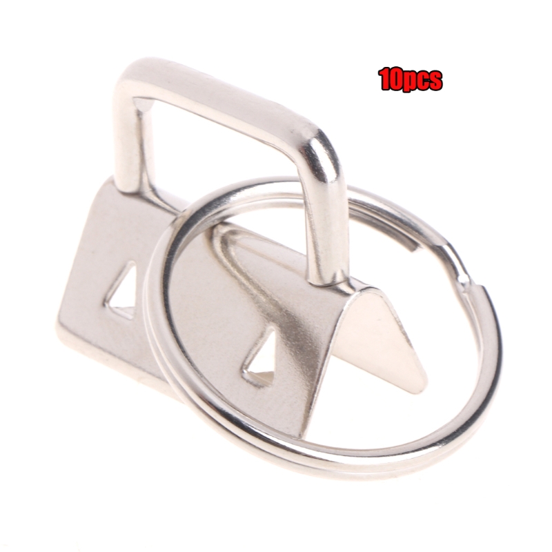 10Pcs Key Fob Hardware 25mm keychain Split Ring For Wrist Wristlets Cotton Tail Clip: 7HH100157-S