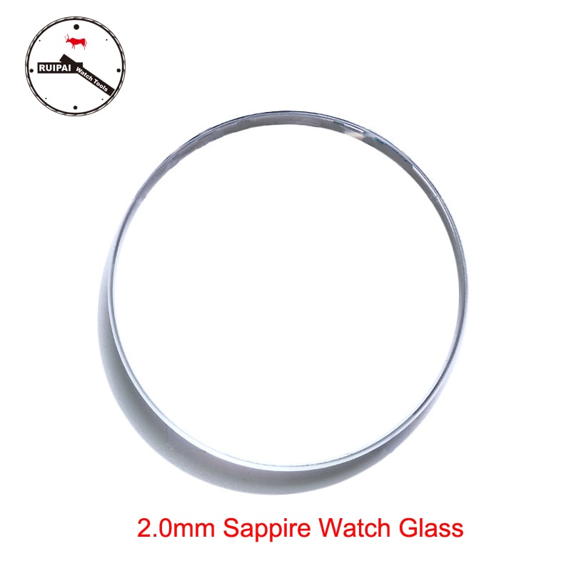 2,0mm Dickes Saphir Uhr Glas 30mm ~ 39,5mm Uhr Werkzeug Ersatz Saphir Uhr glas
