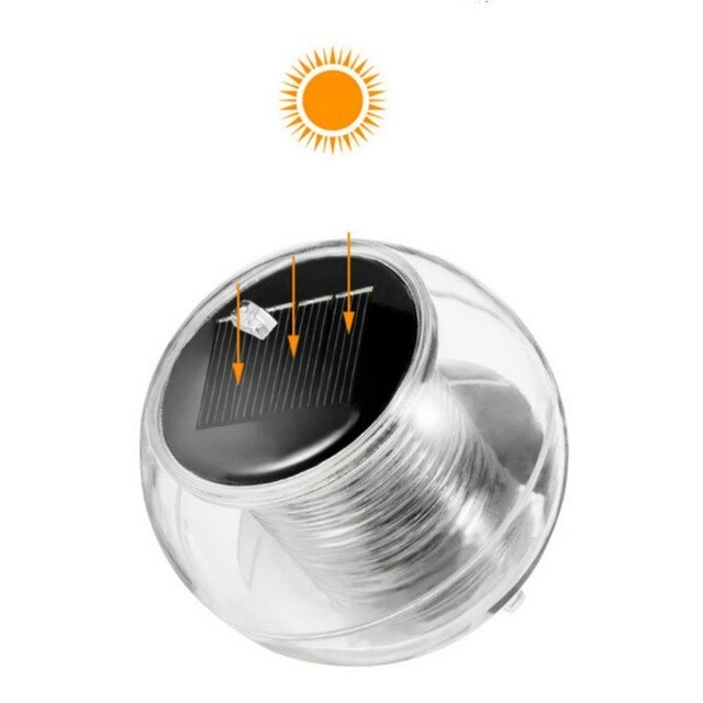 Soldriven flytande damm ljus trädgård simbassäng lampa vattenfall fontän nedsänkbar ledde sol flytande lampor: 1 st