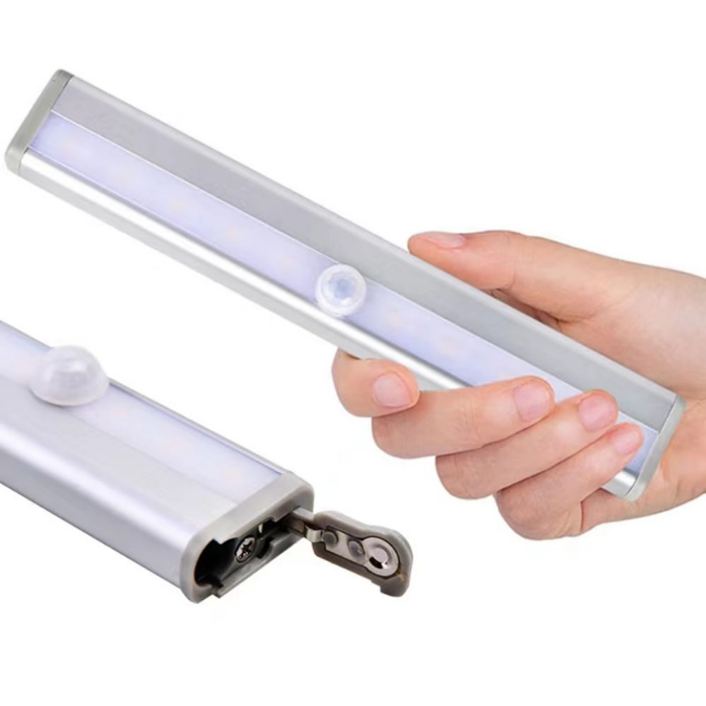 Luz LED con Sensor de movimiento PIR para armario, luces de armario con Sensor automático, lámpara de luz nocturna para cajón, lámpara de interior, 6/10 LED
