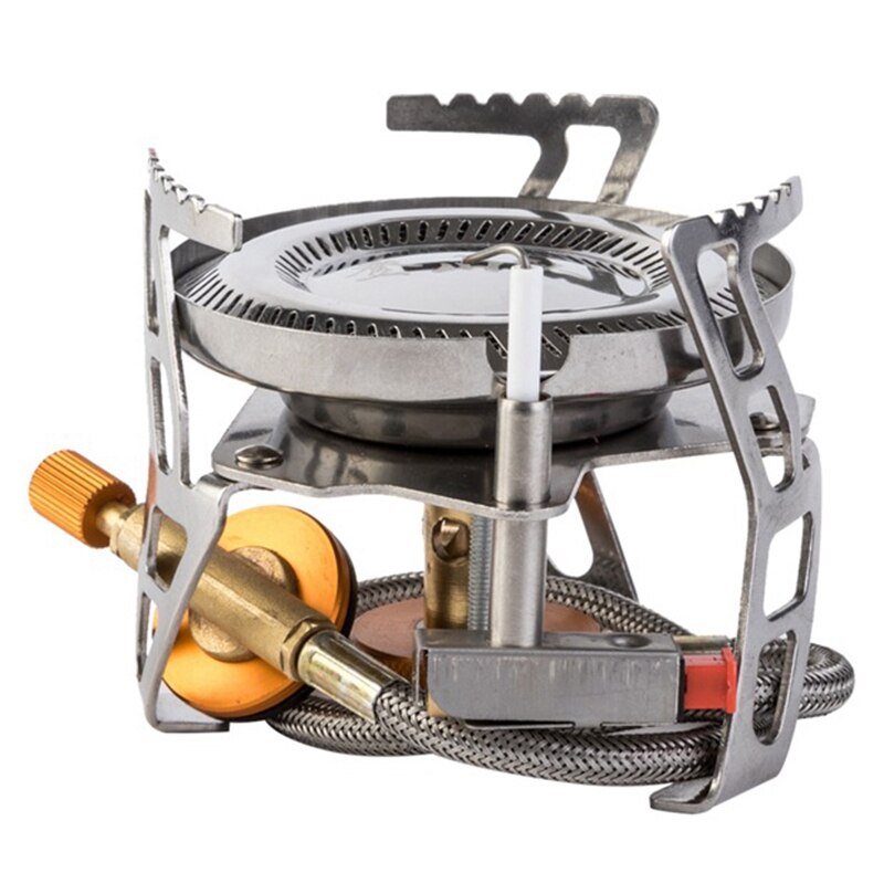 Outdoor Double Ring Gas Stove Camping Gas Burner Folding Electronic Stove Hiking Portable Foldable Split Stoves