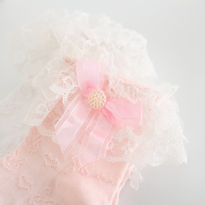 Calcetines de encaje para niñas, calcetines cortos blancos, lazos de verano para niños, calcetín de material barato, accesorios de ropa de bebé para 8 años