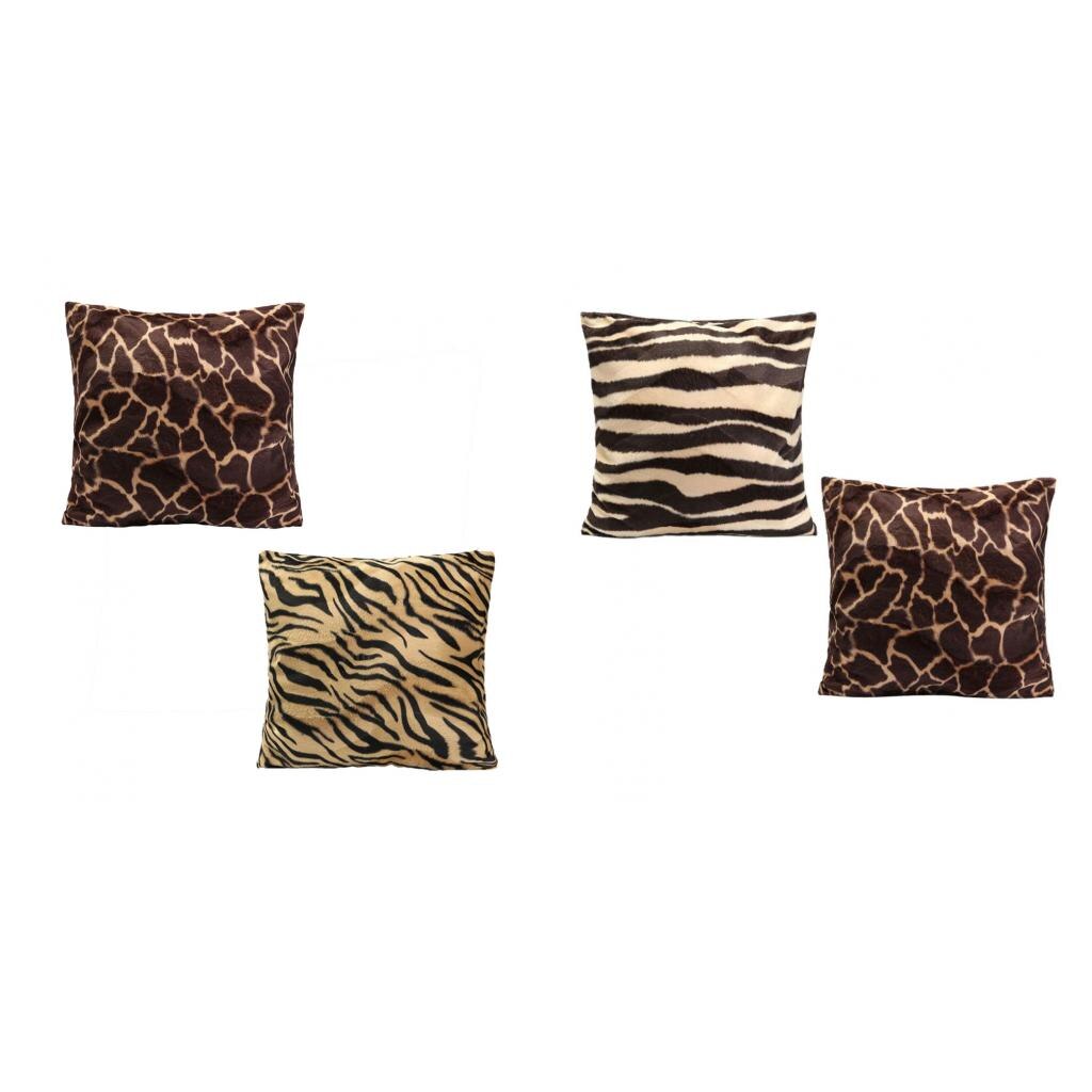 2 stk 45 x 45cm standard dyreprint putetrekk leopard zebra kontor sofa bil putetrekk til hjemmekontor bil dekor