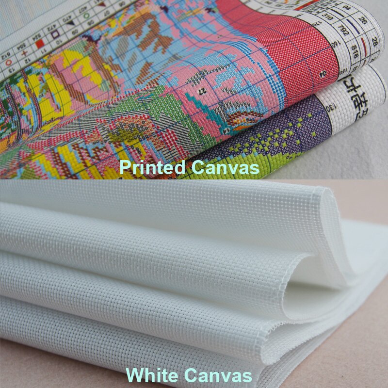 Säsongens fågel korsstygn kit 14ct 11ct count print canvas diy blomma och fågelmönster korsstygn broderi