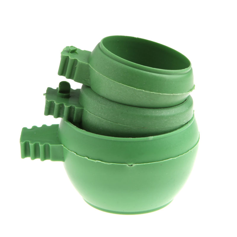 Mini papegøje mad vand skål foder plast fugle duer bur sand kop fodring med håndtag