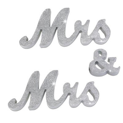Mr & mr / mrs & mrs træ bogstaver underskrive bryllupsfest borddekorationer elsker foto rekvisitter
