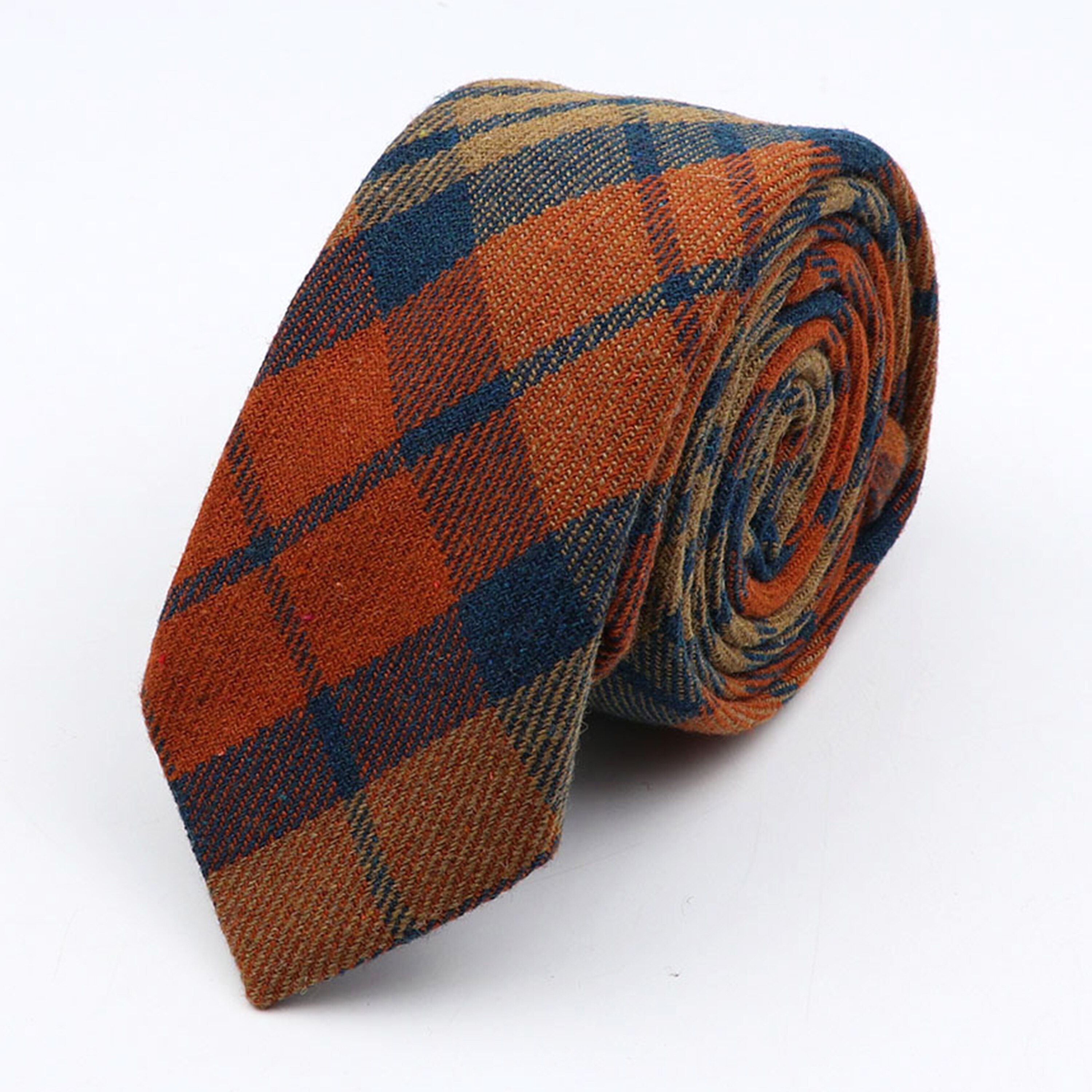 Corbata de lana de Cachemira gruesa para caballero, corbata de Color sólido de 7CM, estilo europeo Formal para de boda, ropa de , rojo, marrón, verde, gris