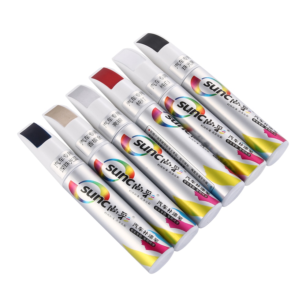 6 farver 12ml bil lak reparation pen vandtæt fix it pro klar bil ridsefjerner maling penne