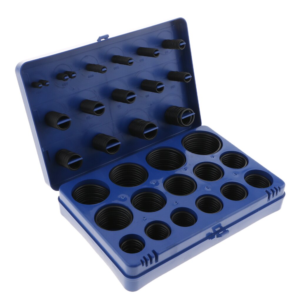 382 Pieces 30 Sizes Automotive Car Air Conditioner O-Ring Rubber Washers Gasket Blue Assortment kit