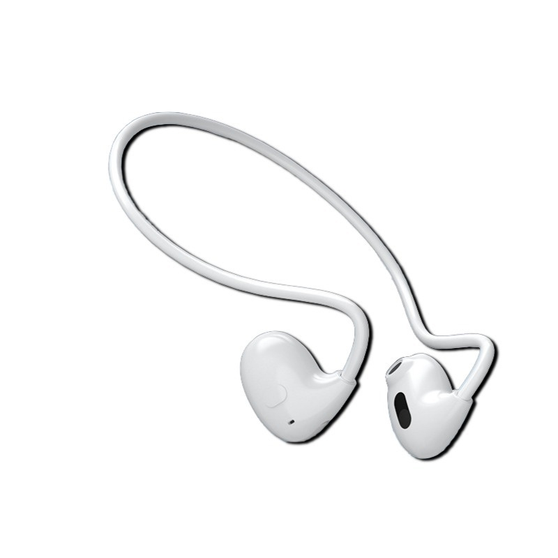 Neckband AIR Bone Conduction Headphones Wireless Bluetooth Headset With Mic Sports Running Non-ear-wearing: Red