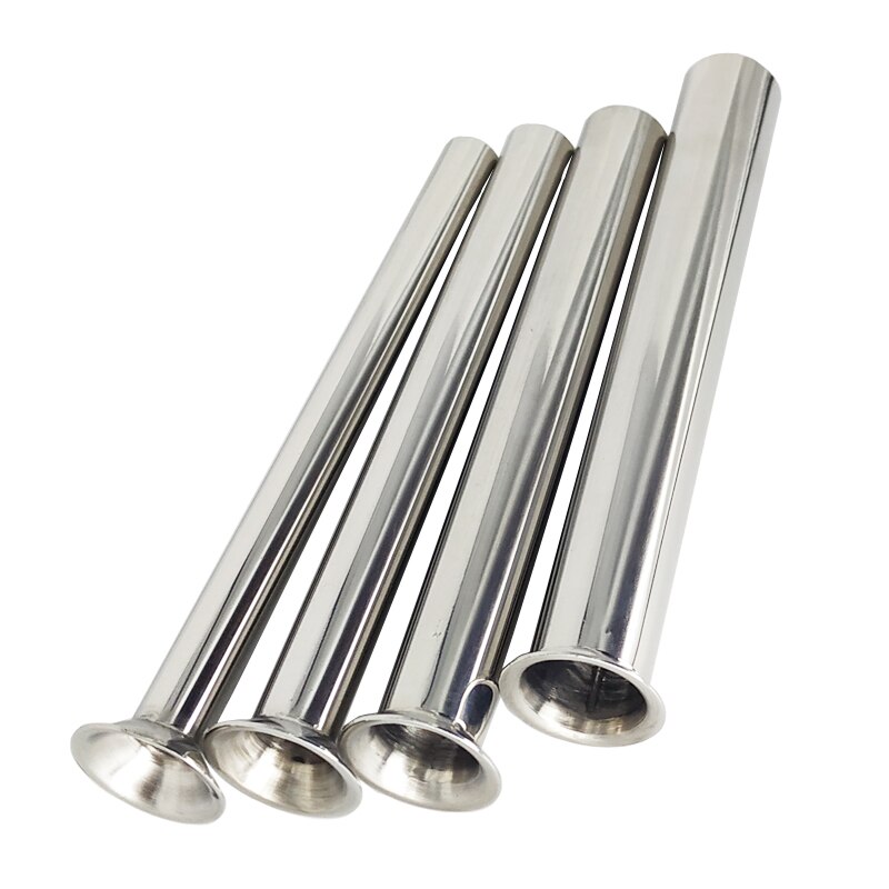 4 Pcs / Set Food Grade Stainless Steel Sausage Filling Nozzles Sausage Stuffing Tubes Sausage Funnels Base 3.8cm/1.34inch