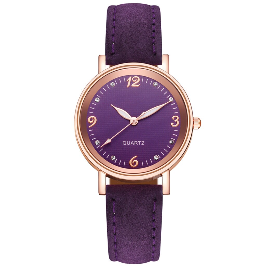 mujeres imitación de reloj relojes de lujo reloj de cuarzo Acero inoxidable Dial de pulsera correa de cuero reloj: G