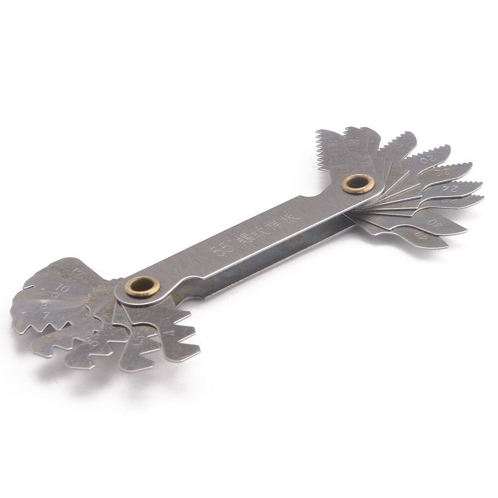 Foldable Screw Pitch Gauge Whitworth 55 Degree Thread Measuring Gage