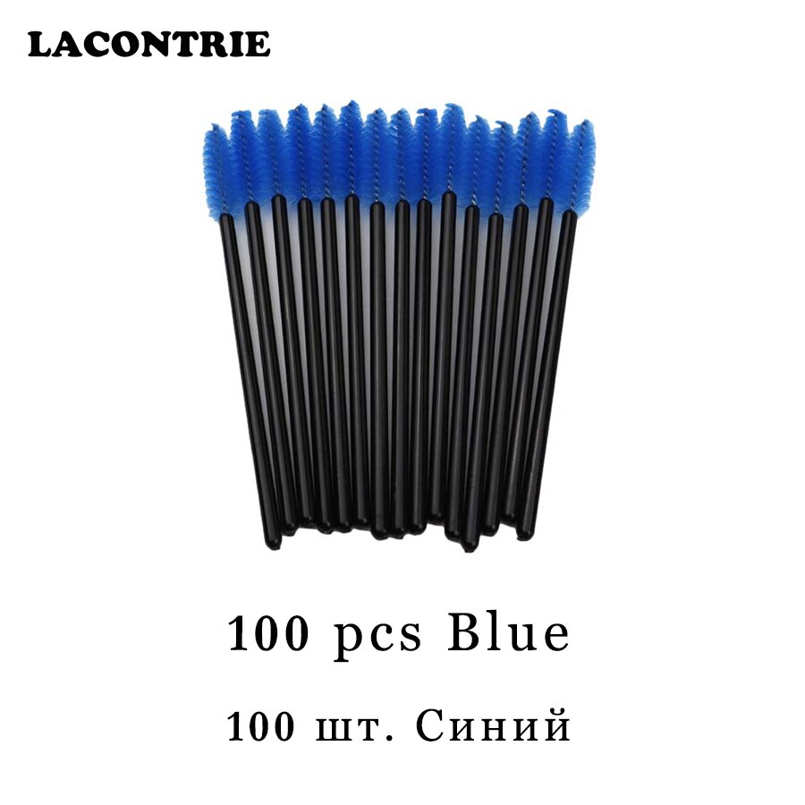 Wimpers Cosmetische Borstels Voor Wimper Extension Wenkbrauw Applicator 50/100 Pcs Individuele Wegwerp Lash Lash Lift Borstels: 100pcs Blue