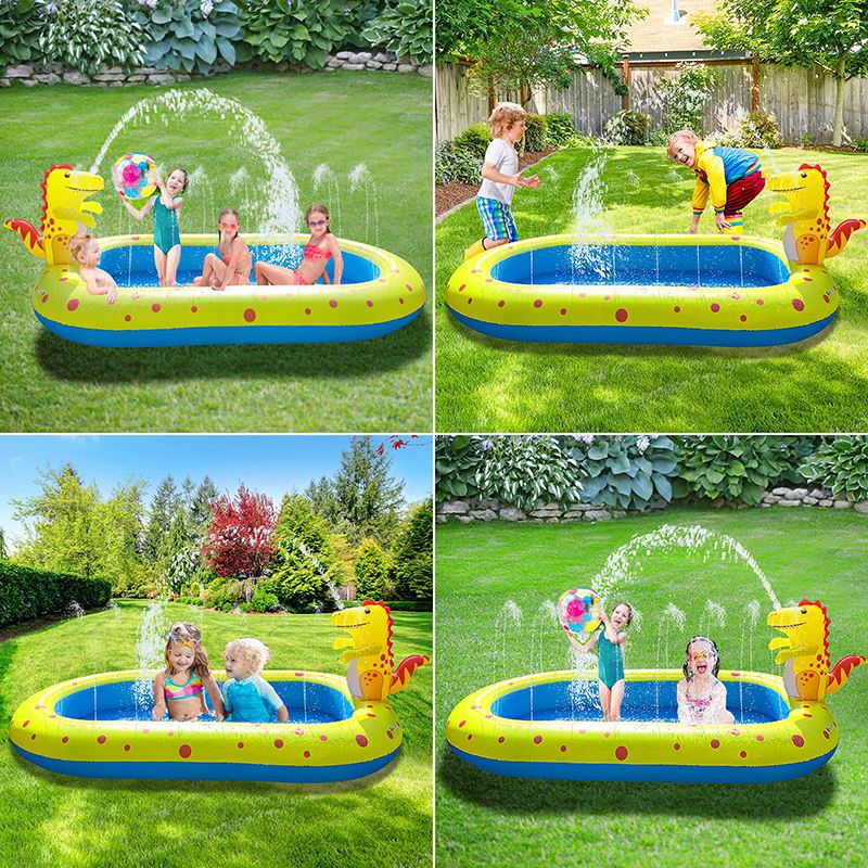 Kinderen Opblaasbaar Zwembad Glijbaan Dikker Water Jet Zwembad Oceaan Bal Zwembad Baby Peuterbad Outdoor Zwembad