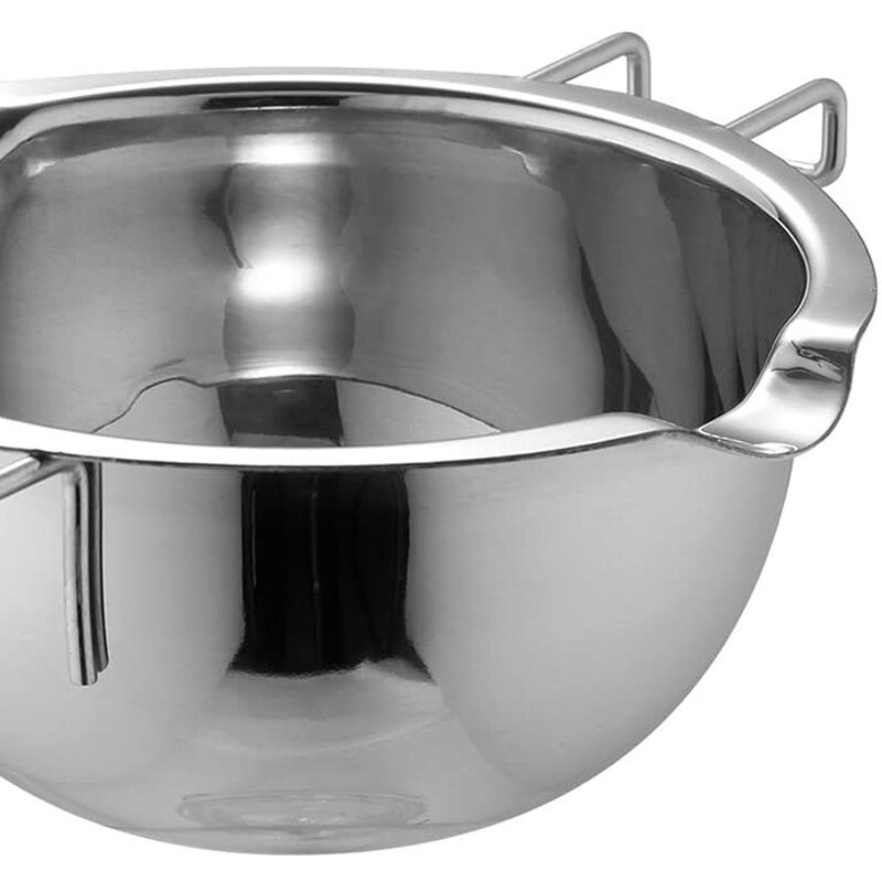 Acero inoxidable Universal Anti-escaldado mango Pot derretido mantequilla Chocolate queso caramelo, 400Ml (plata)