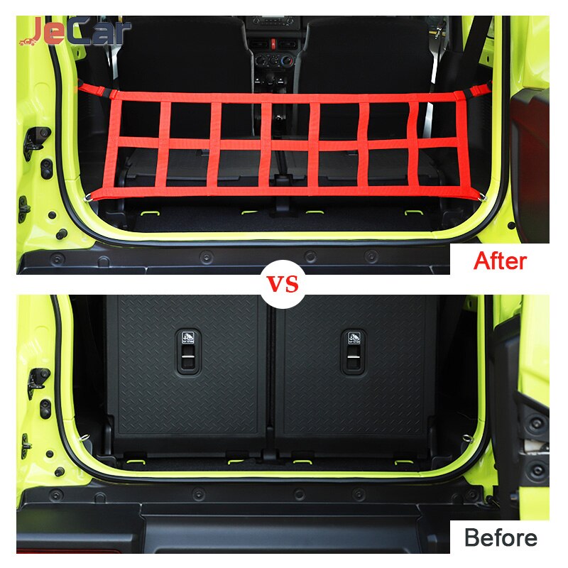 JeCar Rear Trunk Storage Organizer Luggage Cargo Net For Suzuki Jimny Interior Accessorie For Suzuki Jimny Up Cargo Net