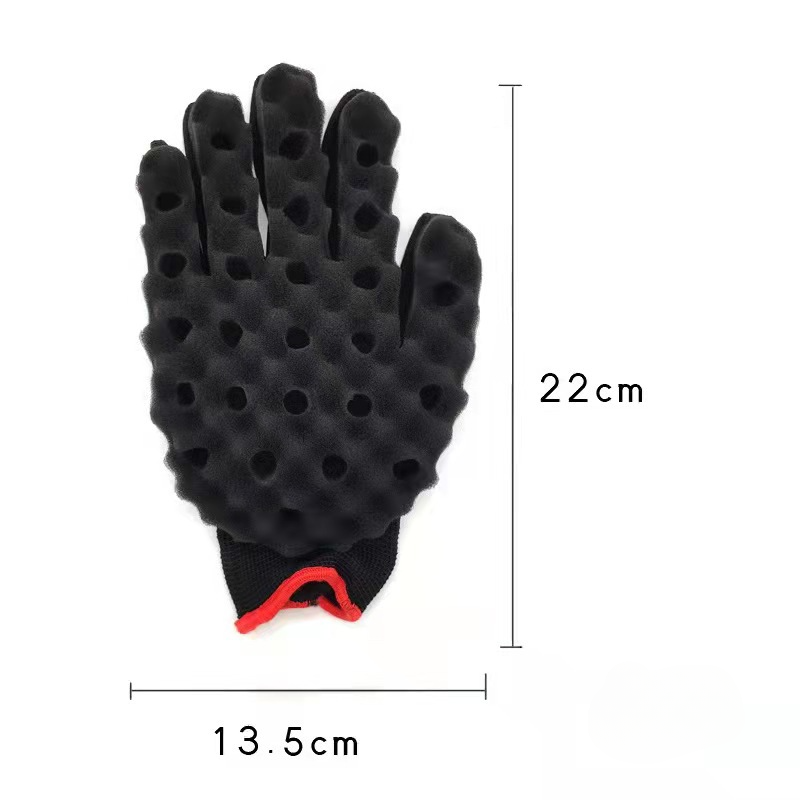 Peluquería para hombres, trenzador de pelo, guantes de esponja torcidos, estilismo africano, tenedor, peine, rizos de pelo, espuma para salón, herramientas de peluquería: Caqui oscuro