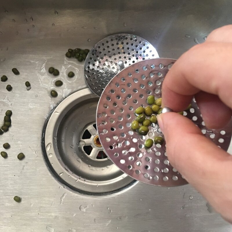 Colador del fregadero de acero inoxidable, cubierta de drenaje de suelo antibloqueo, desecho de pelo, alcantarillado, filtro de fregadero, accesorios de cocina
