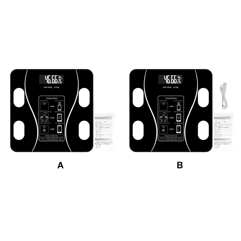 Fitness casa móvil de grasa corporal inteligente báscula peso Bluetooth pantalla LCD Digital con App Analizador de composición baño precisa