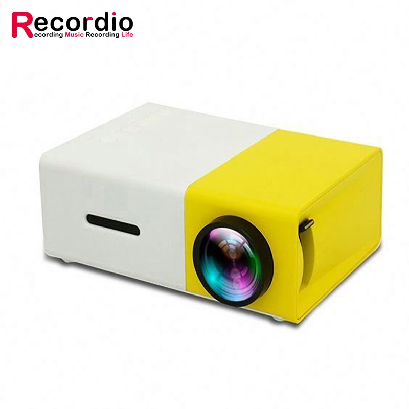 GAZ-YG300 Date Mini YG300 projecteur led HD 1080p portable home cinéma poche prix bas: WHITE