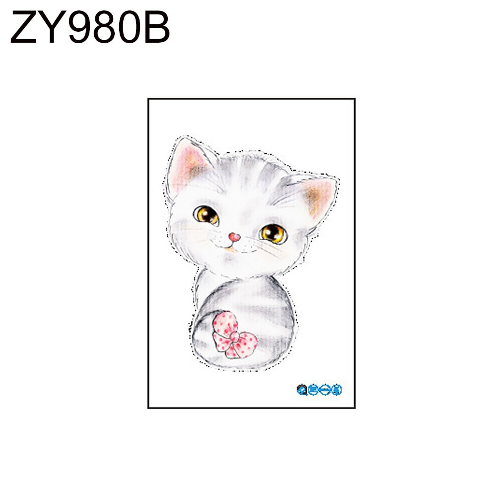 Zdejmowany piękny z motywem kota toaleta wc pokrywka naklejka wodoodporna toaleta dziecko naklejka dekoracje ozdoba domu: ZY980B