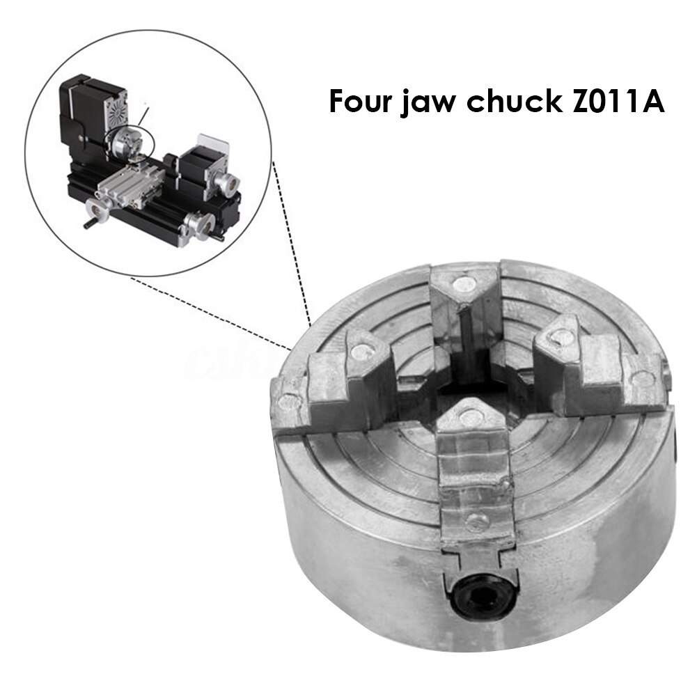 Metal 4-Jaw Lathe Chuck Woodworking Turning Lathe Tool Clamp Mini Collet Z011A Easily Installation Personal Car Elements