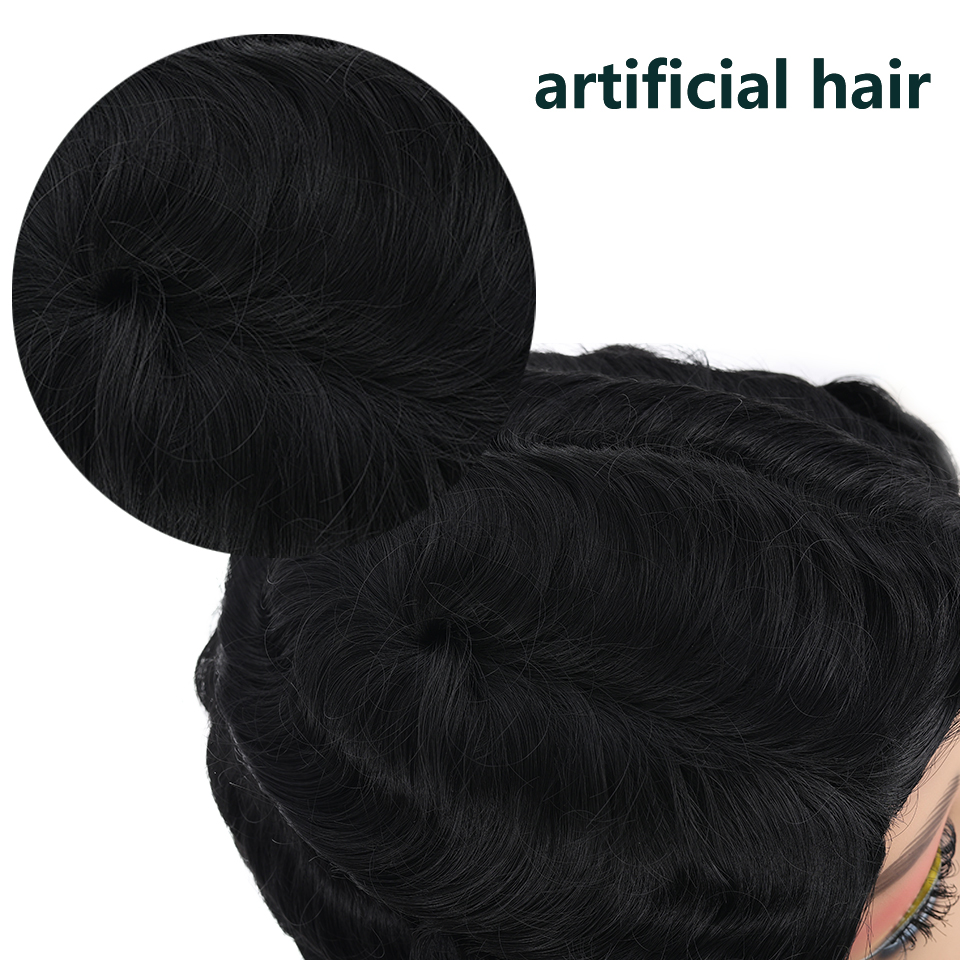 SEEANO – perruque synthétique Afro courte noire 6 pouces pour femmes noires, Blonde rouge violet rose blanc vert, perruque de Cosplay résistante à la chaleur
