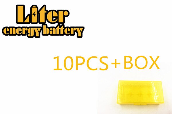 Original Liter energy battery ICR 18500 Battery 3.7V 1600mAh li-ion Rechargeable Battery protective storage box: 10pcs