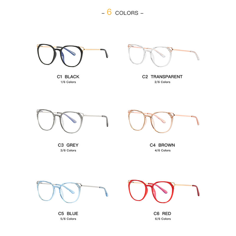 Blue Light Blocking Glasses Frame Full Rim Plastic UV400 Prescription Eyewear Anti-Reflective Coating