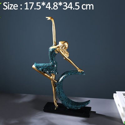 Måne pige figur ballet danser statue stue tv kabinet dekoration ornamenter fødselsdag artware hjem indretning figurer: B