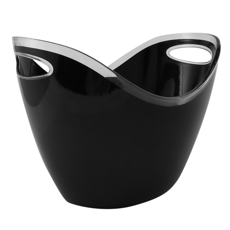 Bar Tools Plastic Transparent Garden Super Big Ice Bucket: Black