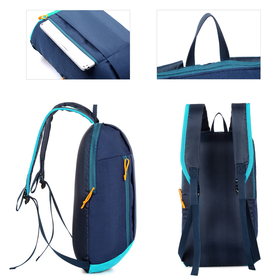 Sport gymväska för män kvinnor ryggsäck nylon hona rosa svart konditionsträning resor shopping stad promenader barn liten påse de