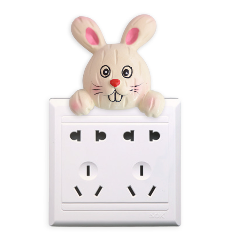 American Style Three-dimensional Animal Switch Stickers Cartoon Wall Stickers Bedroom Wall Socket Decorative Set