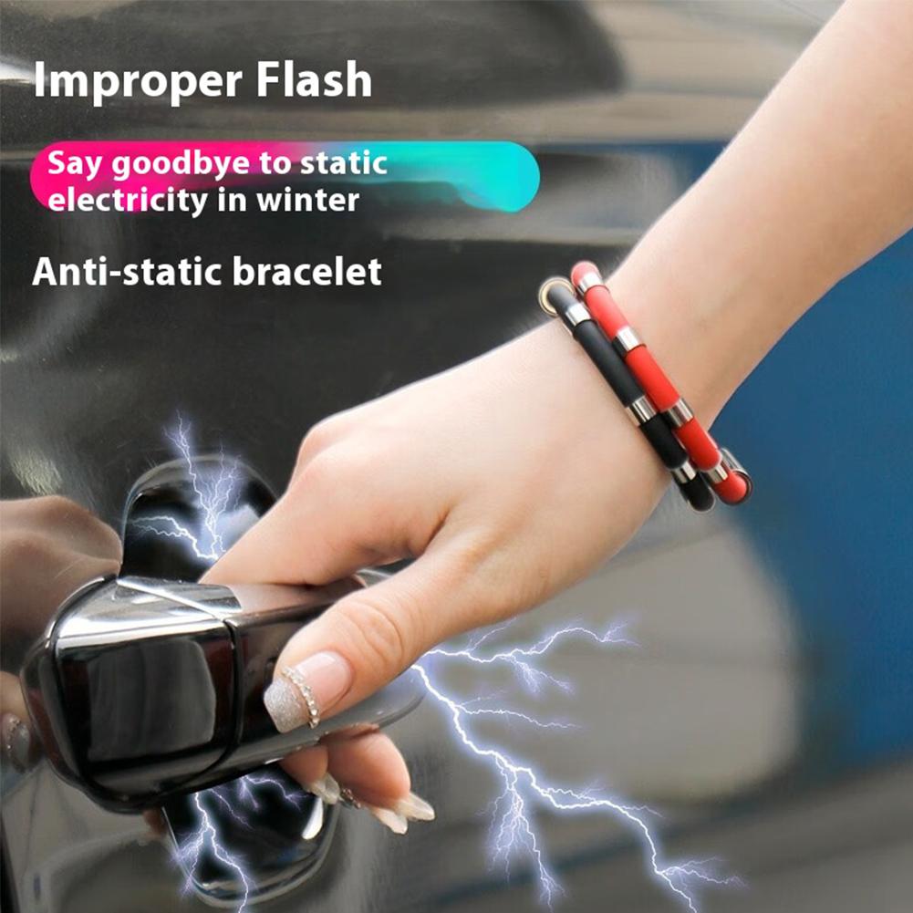 Pulsera antiestática para coche, elimina la electricidad estática del cuerpo humano, pulsera deportiva magnética para parejas con estilo, accesorios para coche