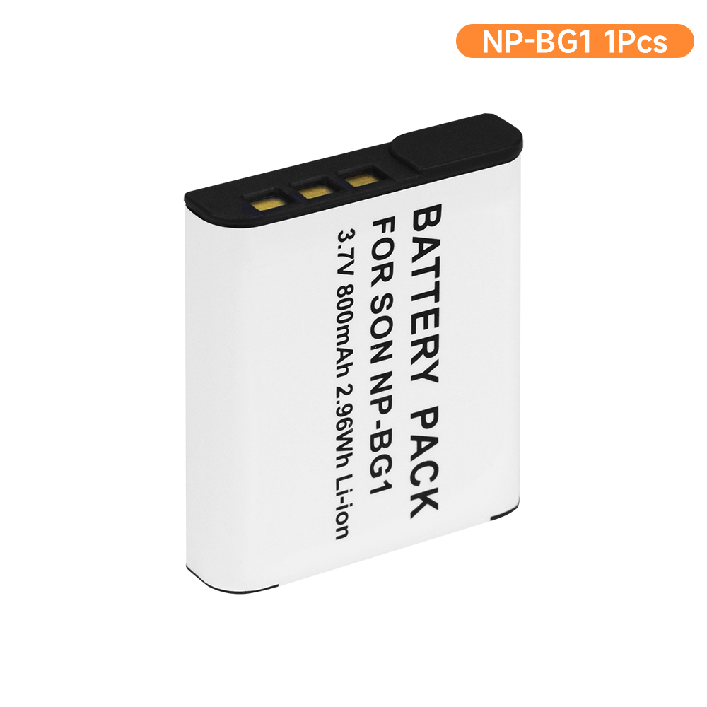 NP-BG1 NP BG1 Akku für Sony DSC-W210 DSC-W100 W50 H50 DSC-H55 DSC-H7 H3 H9 H10 NP-FG1 NP FG1 Lithium-Ionen-Akku mit Ladegerät: Weiß