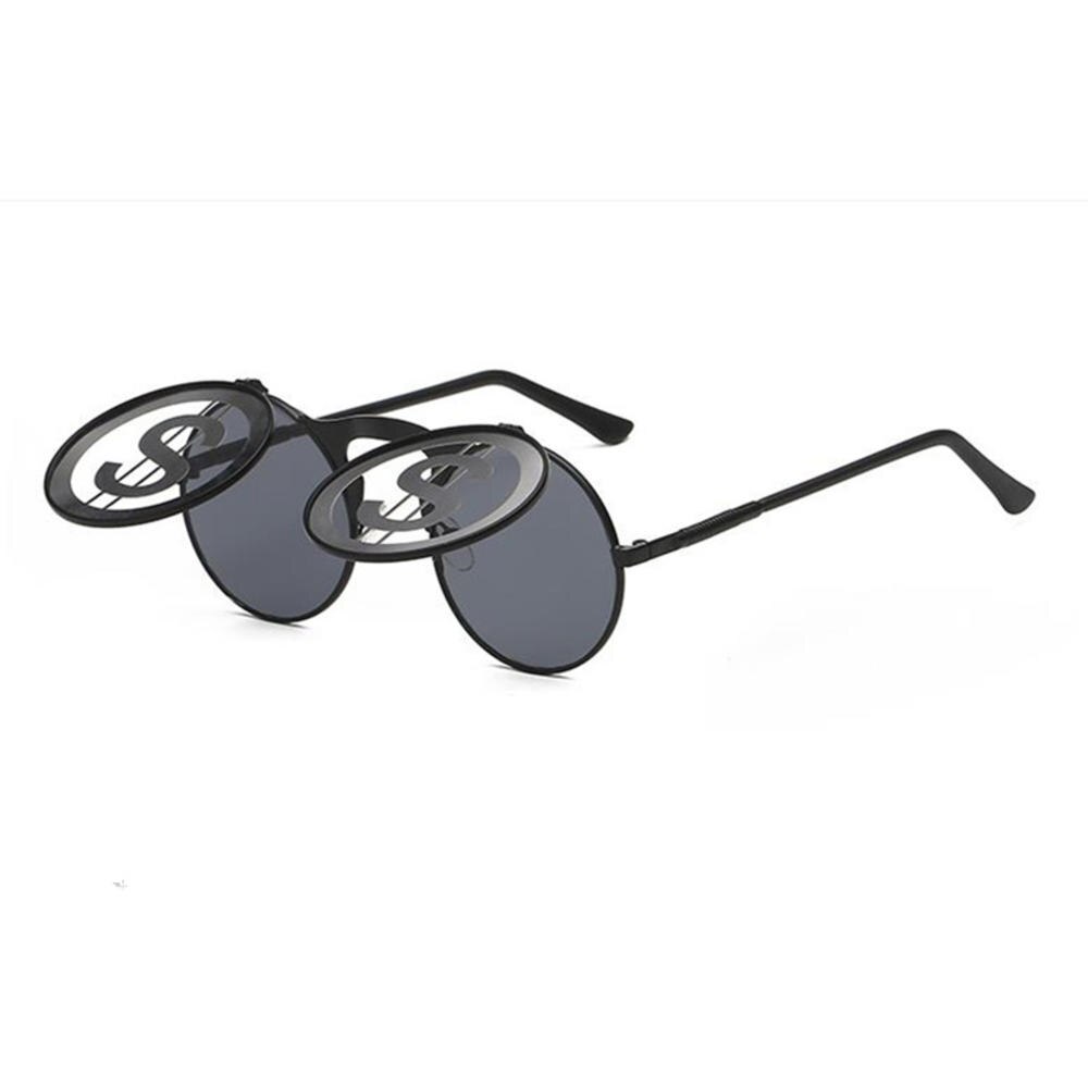 Dampf Punk Klappe retro Brille Sonnenbrille Männer Frauen Neue Runde kippen hoch Brille modisch Persönlichkeit Sonnenbrille