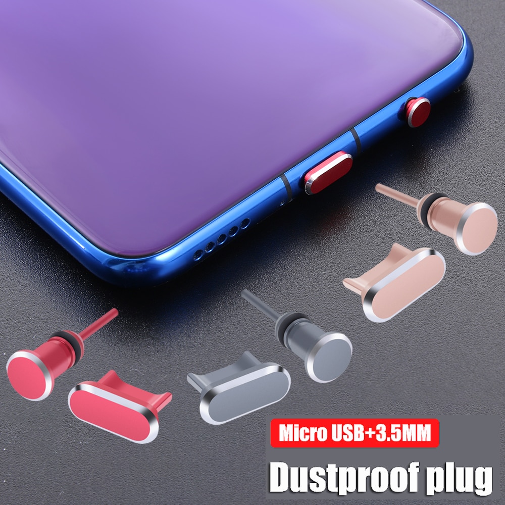 Universal- 3,5mm Jack Metall Staub Stecker Für Android Telefon Mikro USB Ladung Hafen Abdeckung Abrufen Karte Stift Anti-staub Stopper Headset