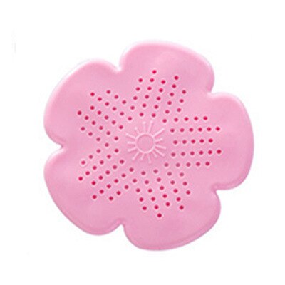 1Pc flower Sewer Outfall Strainer Bathroom Sink Filter Anti-blocking Floor Drain Hair Stopper Catcher Kitchen Bathroom Accessori: Pink