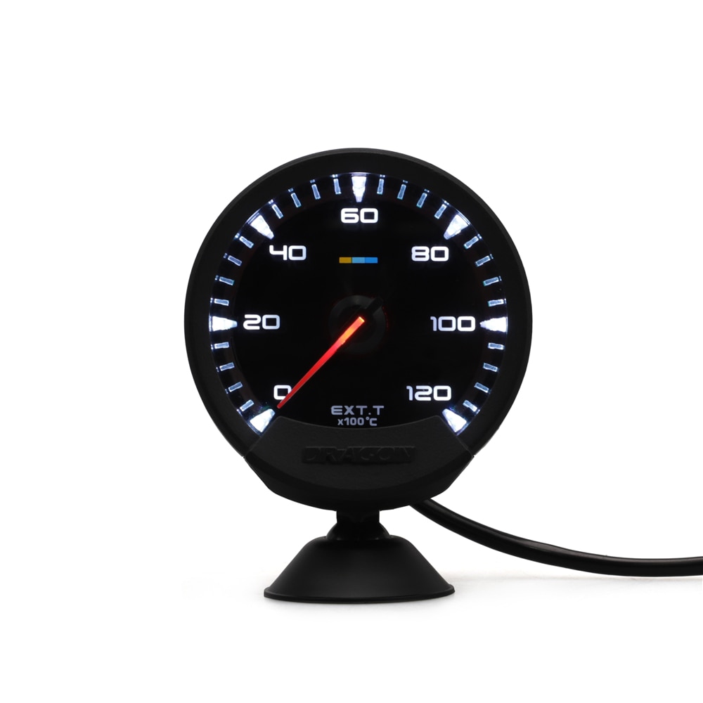 74mm Auto Gauge LED Exhaust Gas Temp Gauge Celsius Exhaust Temperature EGT EXT gauge with High Speed Stepper Motor